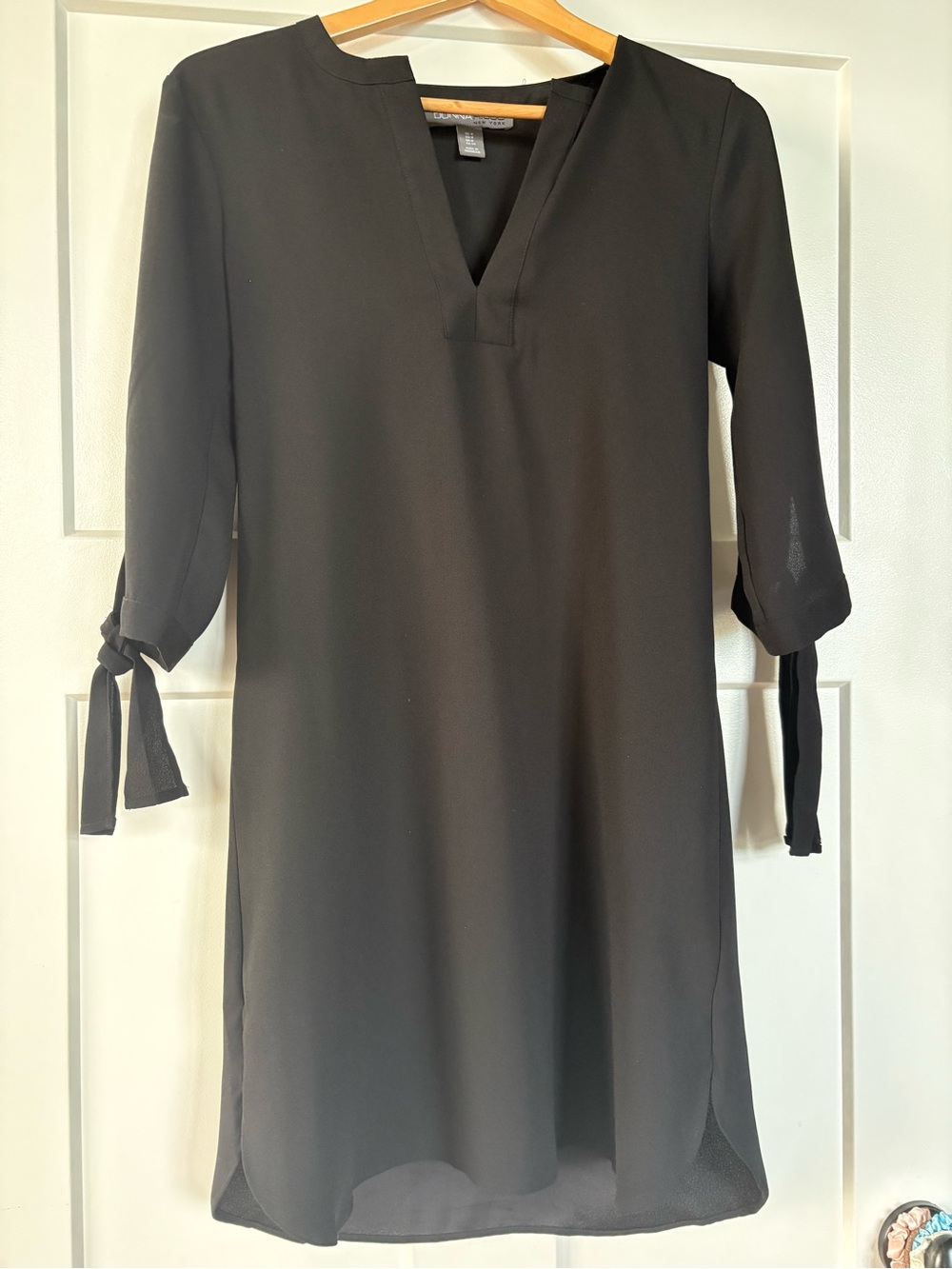 Donna Ricco NY Black Tie-Sleeve Women’s Shift Dress size 4
